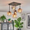 Gastor Lampa sufitowa, Kula świetlna W kolorze bursztynu, Przezroczysty, Przydymiony, 5-punktowe