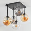 Gastor Lampa sufitowa, Kula świetlna W kolorze bursztynu, Przezroczysty, Przydymiony, 5-punktowe