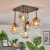 Gastor Lampa sufitowa, Kula świetlna W kolorze bursztynu, Przezroczysty, Przydymiony, 5-punktowe