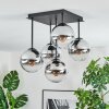 Gastor Lampa sufitowa, Kula świetlna Chrom, Przezroczysty, Przydymiony, 5-punktowe