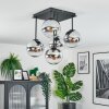 Gastor Lampa sufitowa, Kula świetlna Chrom, Przezroczysty, Przydymiony, 5-punktowe