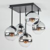 Gastor Lampa sufitowa, Kula świetlna Chrom, Przezroczysty, Przydymiony, 5-punktowe