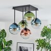 Gastor lampa sufitowa, kula świetlna niebeieski, zielony, przezroczysty, miedziany, 5-punktowe