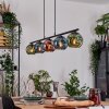 Ripoll lampa wisząca, kula świetlna, lampa wisząca niebeieski, zielony, miedziany, 5-punktowe