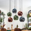 Ripoll Lampa wisząca, Kula świetlna, Lampa wisząca Niebeieski, Zielony, W kolorze miedzi, 6-punktowe