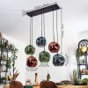Ripoll Lampa wisząca, Kula świetlna, Lampa wisząca Niebeieski, Zielony, W kolorze miedzi, 6-punktowe