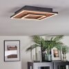 Meron Lampa sufitowa LED Wygląd drewna, Czarny, 1-punktowy