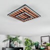 Meron Lampa sufitowa LED Wygląd drewna, Czarny, 1-punktowy