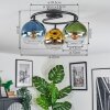 Koyoto Lampa sufitowa, Kula świetlna 37 cm Niebeieski, Złoty, Zielony, Przezroczysty, 3-punktowe