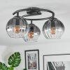 Koyoto lampa sufitowa, kula świetlna 37 cm przezroczysty, przydymiony, 3-punktowe
