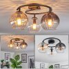 Koyoto lampa sufitowa, kula świetlna 37 cm bursztynowy, przezroczysty, przydymiony, 3-punktowe