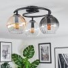 Koyoto lampa sufitowa, kula świetlna 37 cm bursztynowy, przezroczysty, przydymiony, 3-punktowe