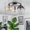 Koyoto lampa sufitowa, kula świetlna 37 cm bursztynowy, przezroczysty, przydymiony, 3-punktowe