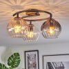Koyoto lampa sufitowa, kula świetlna 37 cm bursztynowy, przezroczysty, przydymiony, 3-punktowe