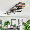 Cabanas Lampa sufitowa LED Wygląd drewna, Czarny, 1-punktowy