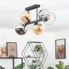 Koyoto lampa sufitowa, kula świetlna bursztynowy, chrom, przezroczysty, przydymiony, 6-punktowe