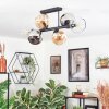 Koyoto lampa sufitowa, kula świetlna bursztynowy, chrom, przezroczysty, przydymiony, 6-punktowe