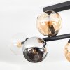Koyoto lampa sufitowa, kula świetlna bursztynowy, chrom, przezroczysty, przydymiony, 6-punktowe