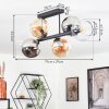 Koyoto lampa sufitowa, kula świetlna bursztynowy, chrom, przezroczysty, przydymiony, 6-punktowe