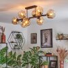 Ripoll Lampa sufitowa, Kula świetlna W kolorze bursztynu, 8-punktowe