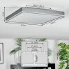 Salmi Lampa sufitowa, Panel LED Szary, Srebrny, 1-punktowy