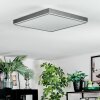 Salmi Lampa sufitowa, Panel LED Szary, Srebrny, 1-punktowy, Zdalne sterowanie