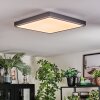 Salmi Lampa sufitowa, Panel LED Szary, Srebrny, 1-punktowy, Zdalne sterowanie