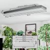 Salmi Lampa sufitowa, Panel LED Szary, Srebrny, 1-punktowy