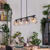 Ripoll lampa wisząca, kula świetlna, lampa wisząca bursztynowy, przezroczysty, przydymiony, 4-punktowe