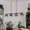 Koyoto lampa wisząca, kula świetlna, lampa wisząca niebeieski, zielony, przezroczysty, miedziany, 4-punktowe