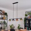 Koyoto lampa wisząca, kula świetlna, lampa wisząca niebeieski, zielony, przezroczysty, miedziany, 4-punktowe