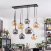 Ripoll Lampa wisząca, Kula świetlna, Lampa wisząca W kolorze bursztynu, Przydymiony, 8-punktowe