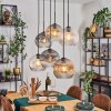 Ripoll Lampa wisząca, Kula świetlna, Lampa wisząca W kolorze bursztynu, Przezroczysty, Przydymiony, 6-punktowe