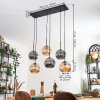Ripoll lampa wisząca, kula świetlna, lampa wisząca bursztynowy, przydymiony, 6-punktowe