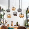 Ripoll Lampa wisząca, Kula świetlna, Lampa wisząca W kolorze bursztynu, Przydymiony, 6-punktowe