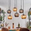 Ripoll Lampa wisząca, Kula świetlna, Lampa wisząca W kolorze bursztynu, Przydymiony, 6-punktowe