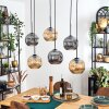 Ripoll Lampa wisząca, Kula świetlna, Lampa wisząca W kolorze bursztynu, Przydymiony, 6-punktowe