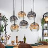 Ripoll lampa wisząca, kula świetlna, lampa wisząca bursztynowy, przezroczysty, przydymiony, 6-punktowe