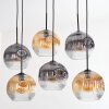 Ripoll lampa wisząca, kula świetlna, lampa wisząca bursztynowy, przezroczysty, przydymiony, 6-punktowe