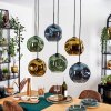 Ripoll Lampa wisząca, Kula świetlna, Lampa wisząca Niebeieski, Złoty, Zielony, 6-punktowe