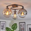 Gastor lampa sufitowa, kula świetlna 37 cm bursztynowy, przezroczysty, przydymiony, 3-punktowe