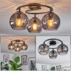 Koyoto lampa sufitowa, kula świetlna 37 cm przydymiony, 3-punktowe
