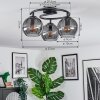 Koyoto lampa sufitowa, kula świetlna 37 cm przydymiony, 3-punktowe