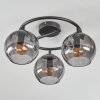 Koyoto lampa sufitowa, kula świetlna 37 cm przydymiony, 3-punktowe