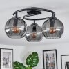 Koyoto lampa sufitowa, kula świetlna 37 cm przydymiony, 3-punktowe