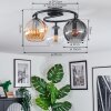 Koyoto lampa sufitowa, kula świetlna 37 cm bursztynowy, przezroczysty, przydymiony, 3-punktowe
