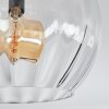 Koyoto lampa sufitowa, kula świetlna 37 cm bursztynowy, przezroczysty, przydymiony, 3-punktowe