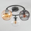 Koyoto lampa sufitowa, kula świetlna 37 cm bursztynowy, przezroczysty, przydymiony, 3-punktowe