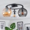 Koyoto lampa sufitowa, kula świetlna 37 cm bursztynowy, przezroczysty, przydymiony, 3-punktowe