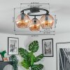 Koyoto Lampa sufitowa, Kula świetlna 37 cm W kolorze bursztynu, 3-punktowe